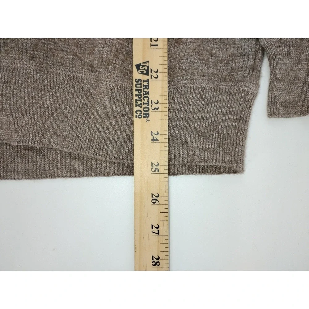 Jos A Bank Sweater Henley Brown Wool Blend Lightweight Waffle Knit Retro Mens L